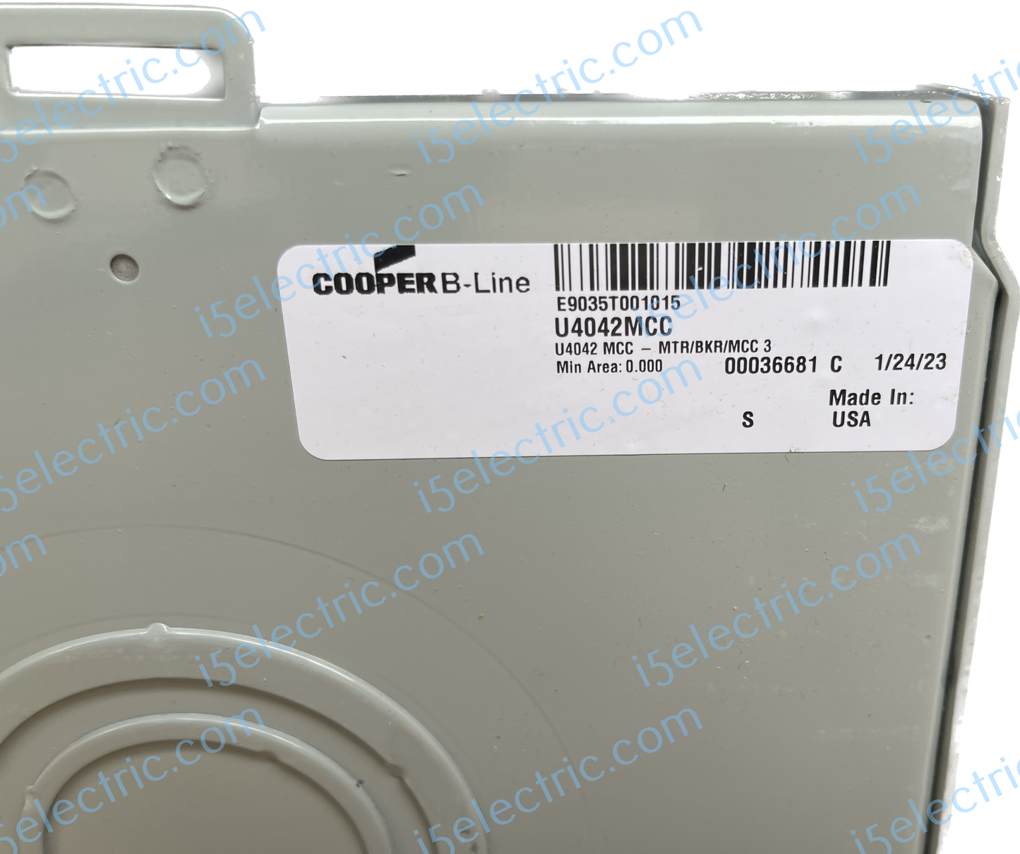 EATON U4042MCC 400A Meter Combo With 2 200A Breakers; Label