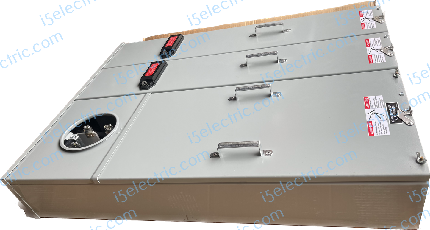 EATON U4042MCC 400A Meter Combo With 2 200A Breakers; Left