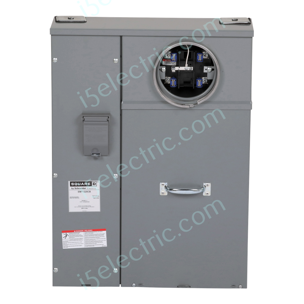 SQUARE D SCHNEIDER EMT1225CB 225A METER MAIN COMBO 1 PHASE 3W w/ BYPASS EUSERC