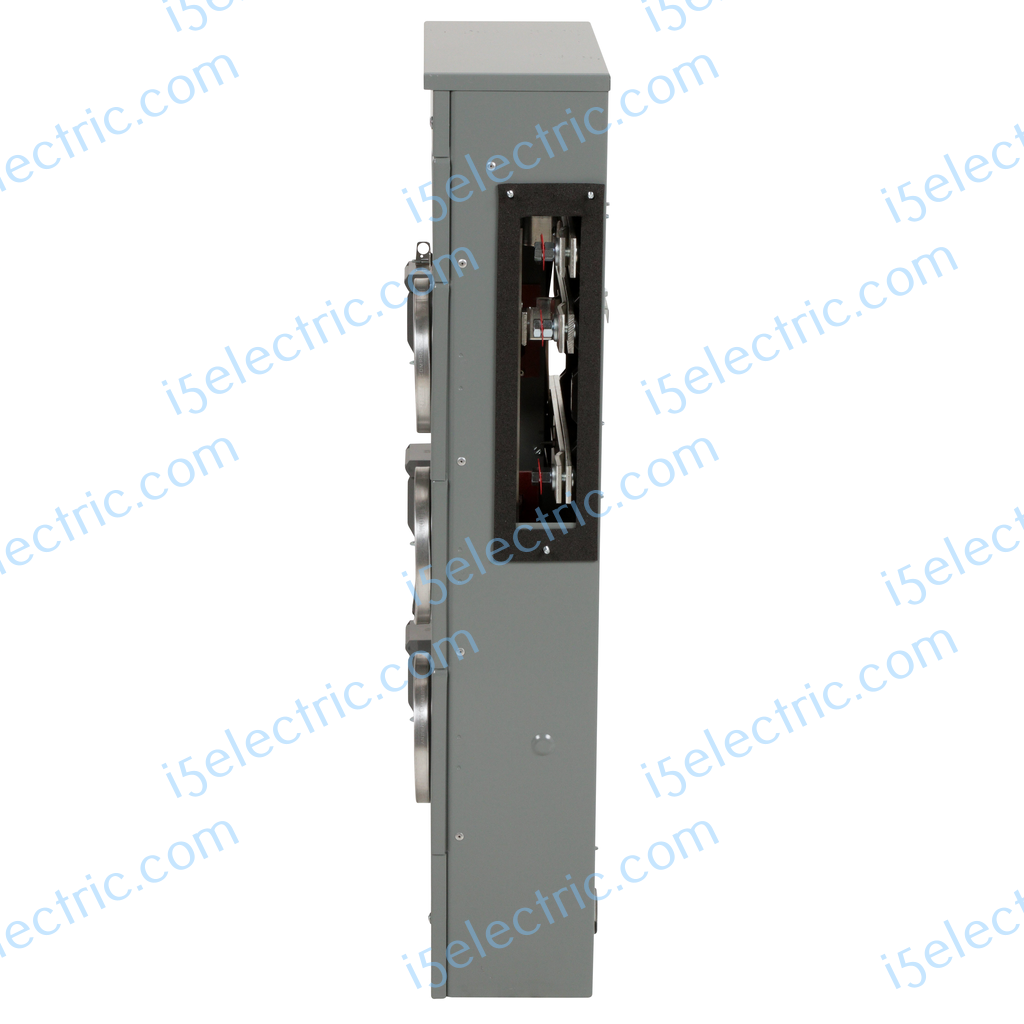 Square D SCHNEIDER EZM113225 1 PH in 1 PH out 800A Bus 3-Gang 225A Meter Stack