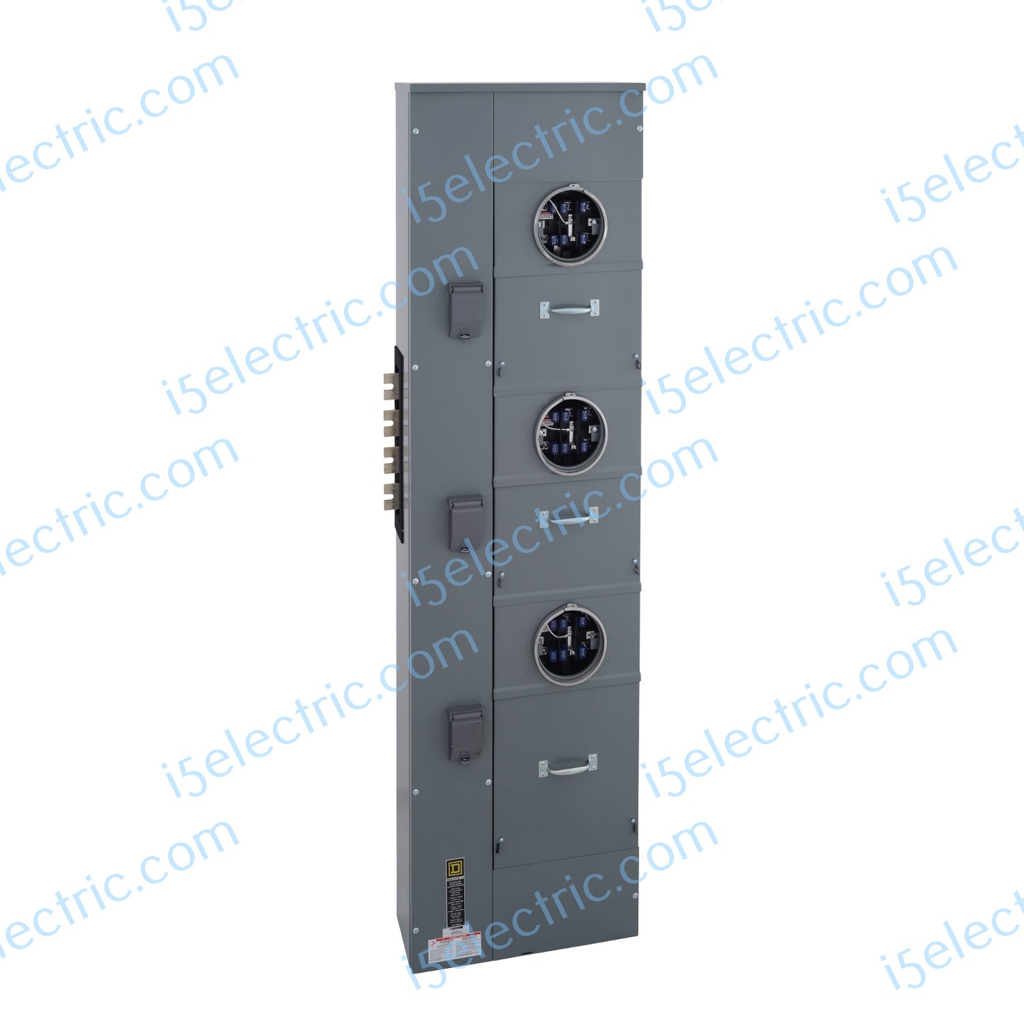 SQUARE D EZMT333225 3 PH in 3 PH out 3-Gang 7J 225A EZM Meter Stack w/ Test Block Bypass