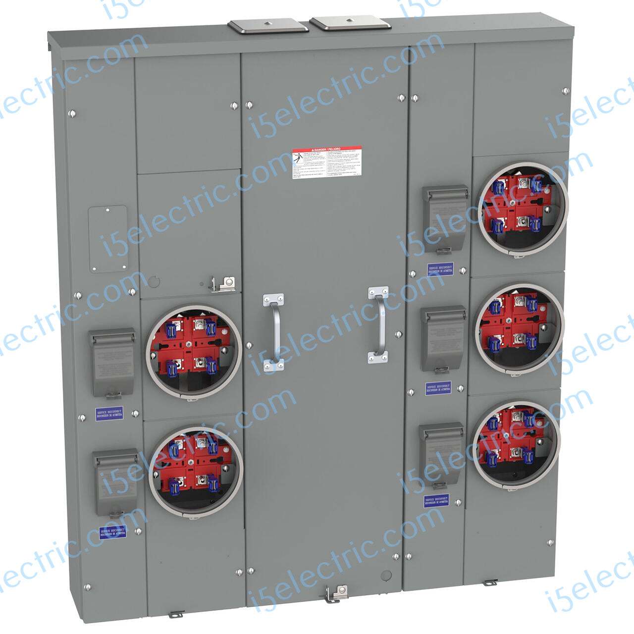 Square D MeterPak MP55125 500 Amp 5 Gang / Position 125A Socket OH/UG