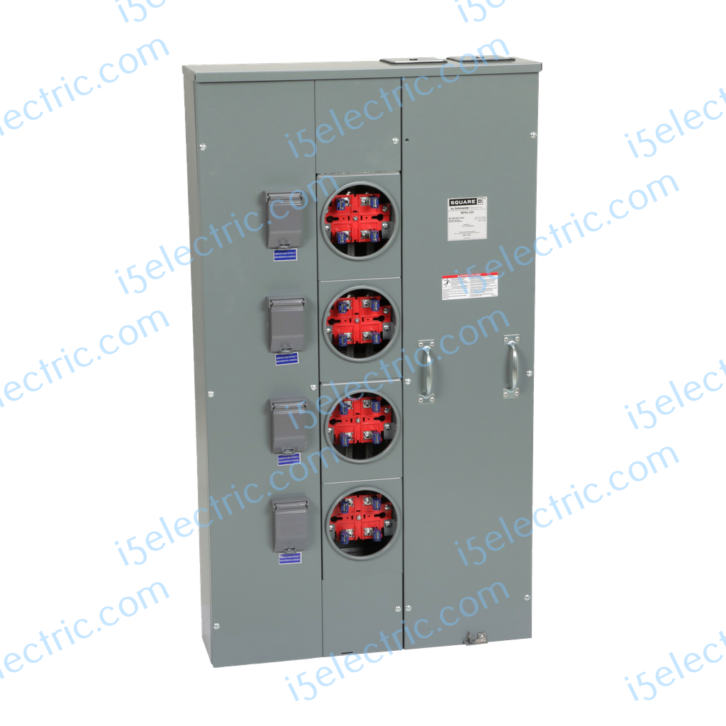 Meter-Pak MP64200 600 Amp 4 Gang 200A Each; Front