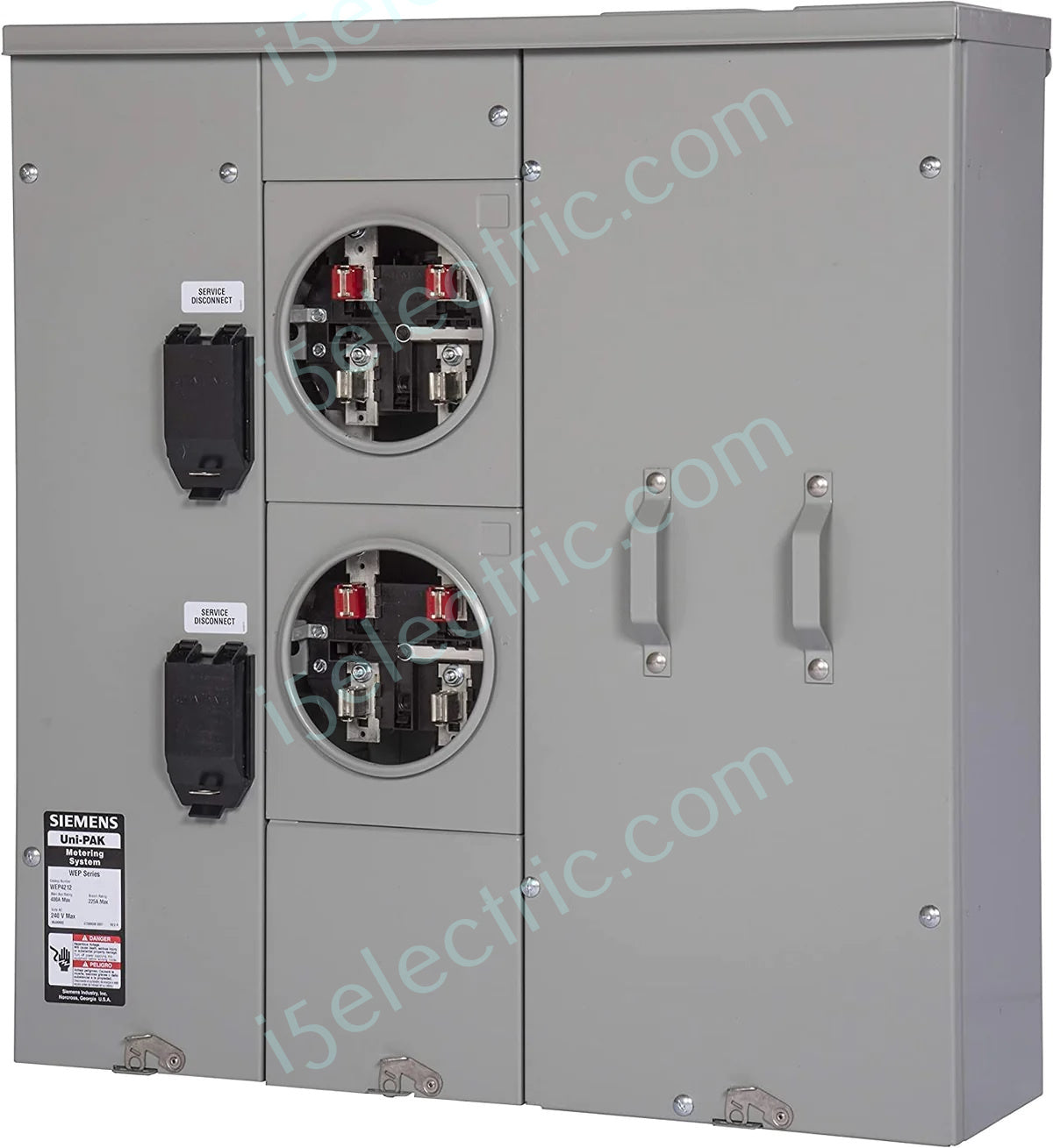 Siemens EUSERC UNI-PAK WEP4212 400A 2-Gang 225A Single Phase Ring Type Meter Pak