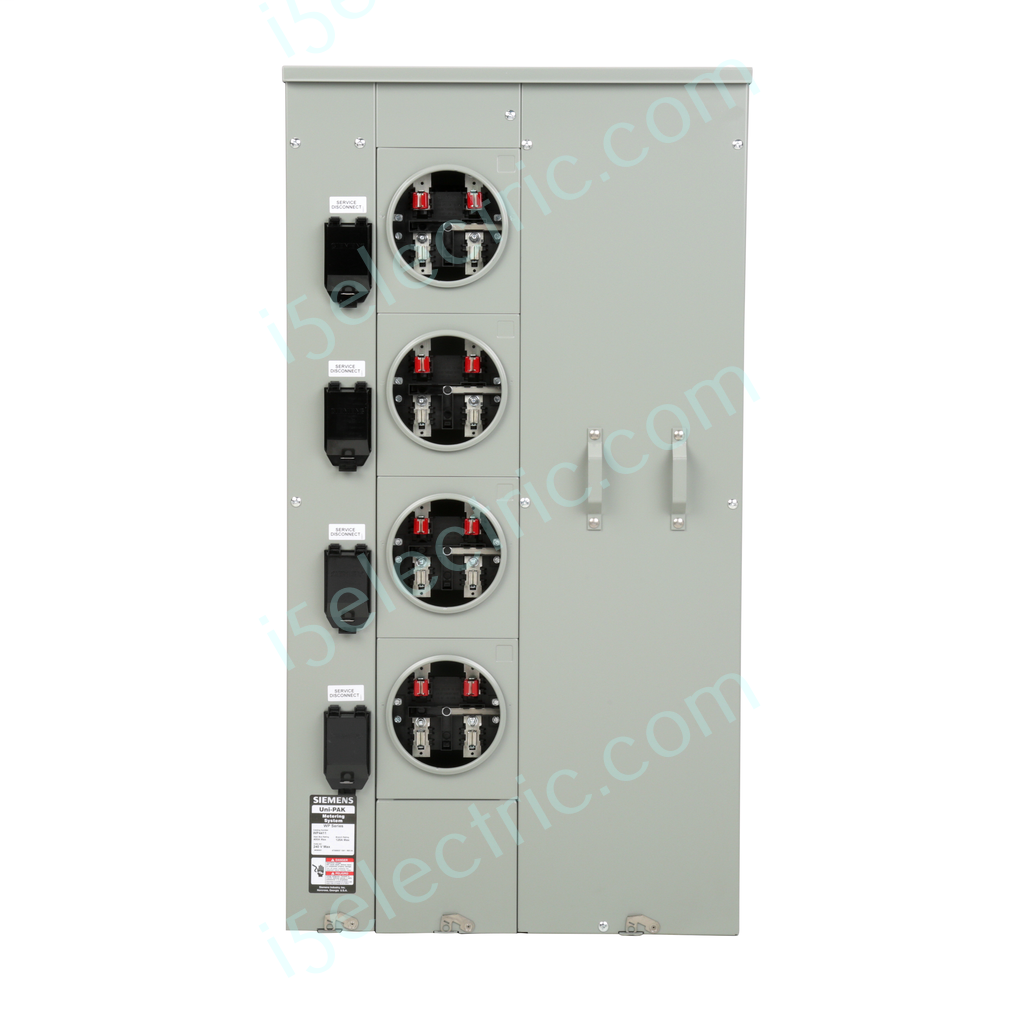 Siemens UNI-PAK WP4411 400A 4-Gang 125A Single Phase Ring Type Meter Pack/Pak