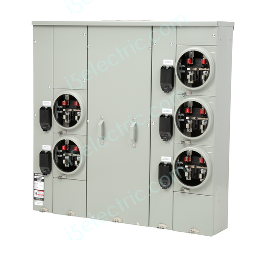 Siemens UNI-PAK WP6511RJB 600A 5-Gang 125A Single Phase Ringless Meter Pack/Pak