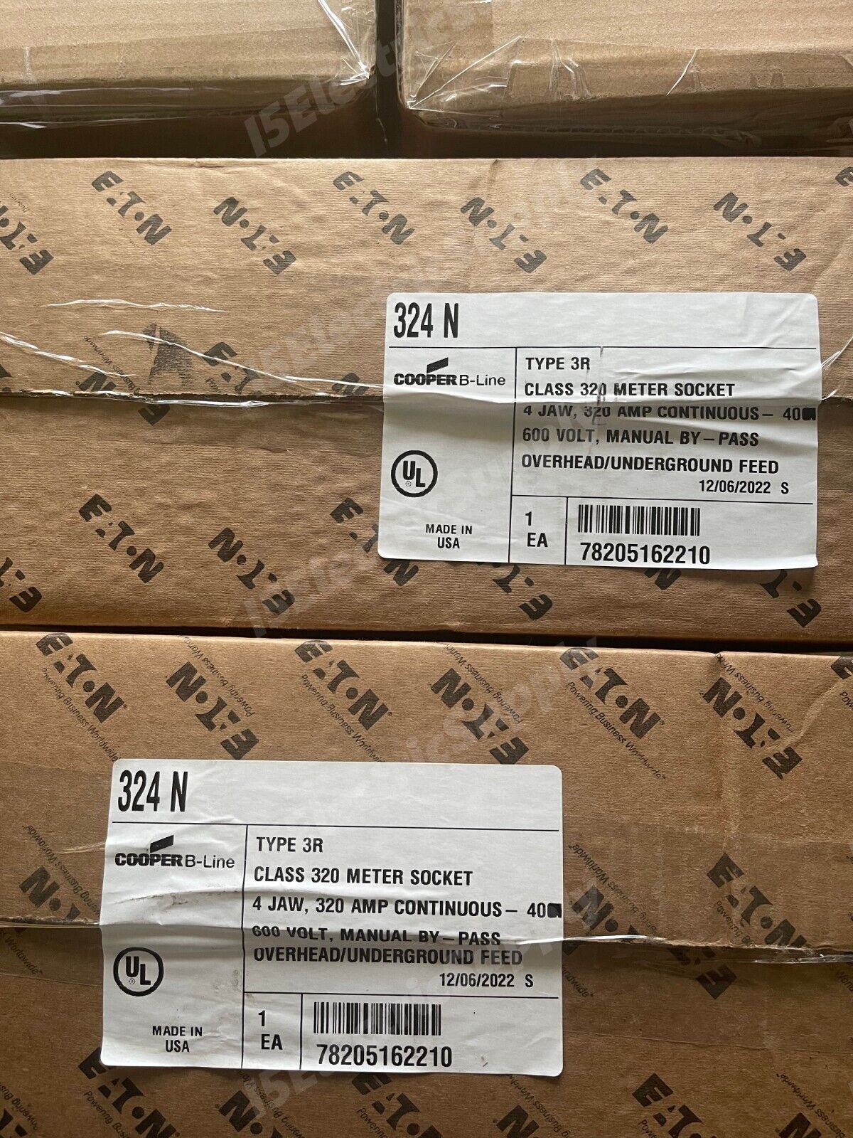 EATON 400 / 320 Amp Meter Base Socket Single Phase 324N UL Listed