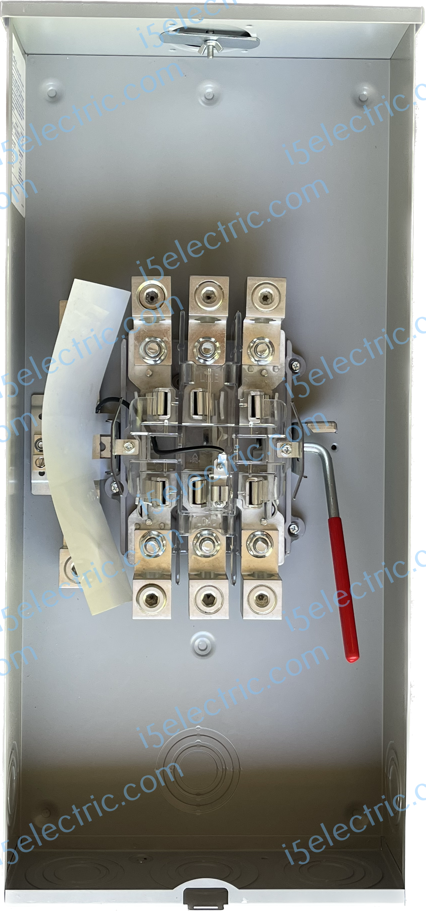 400 / 320A 3 Phase 7 Jaw Ringless Meter Socket; Open2