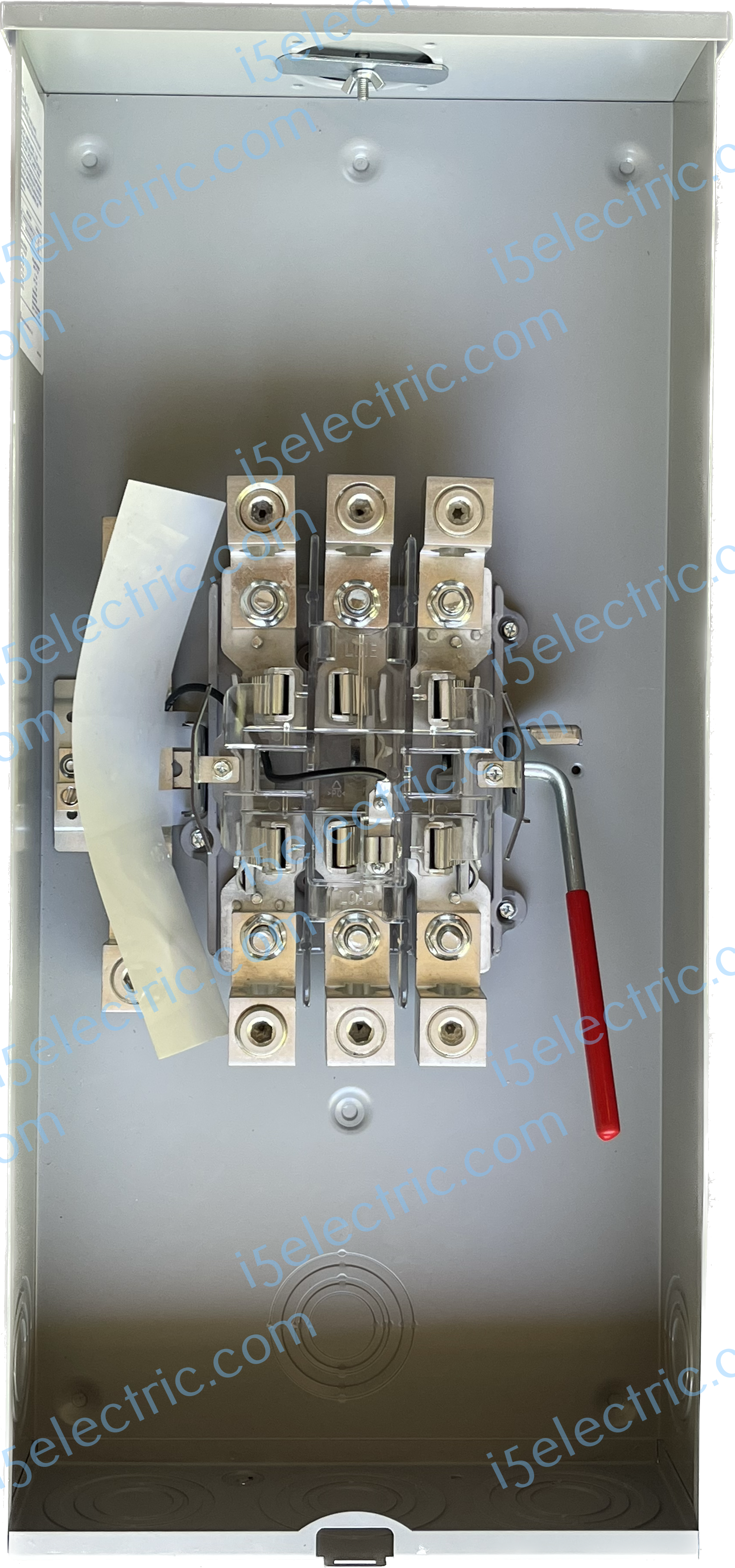 400 / 320A 3 Phase 7 Jaw Ringless Meter Socket; Open2