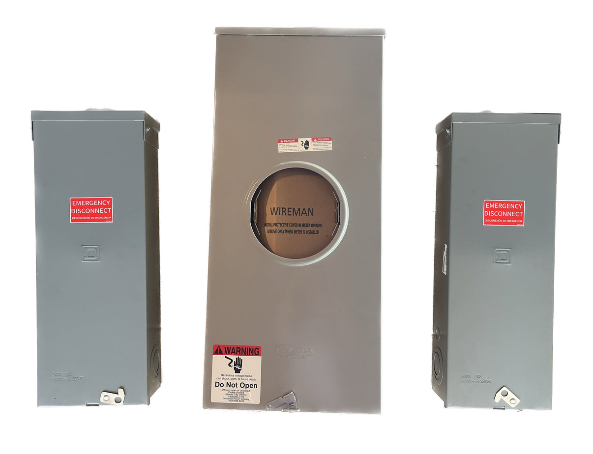 Siemens 400 / 320 Amp Meter Base / Socket Bundled w/ 2 200A Main Break ...