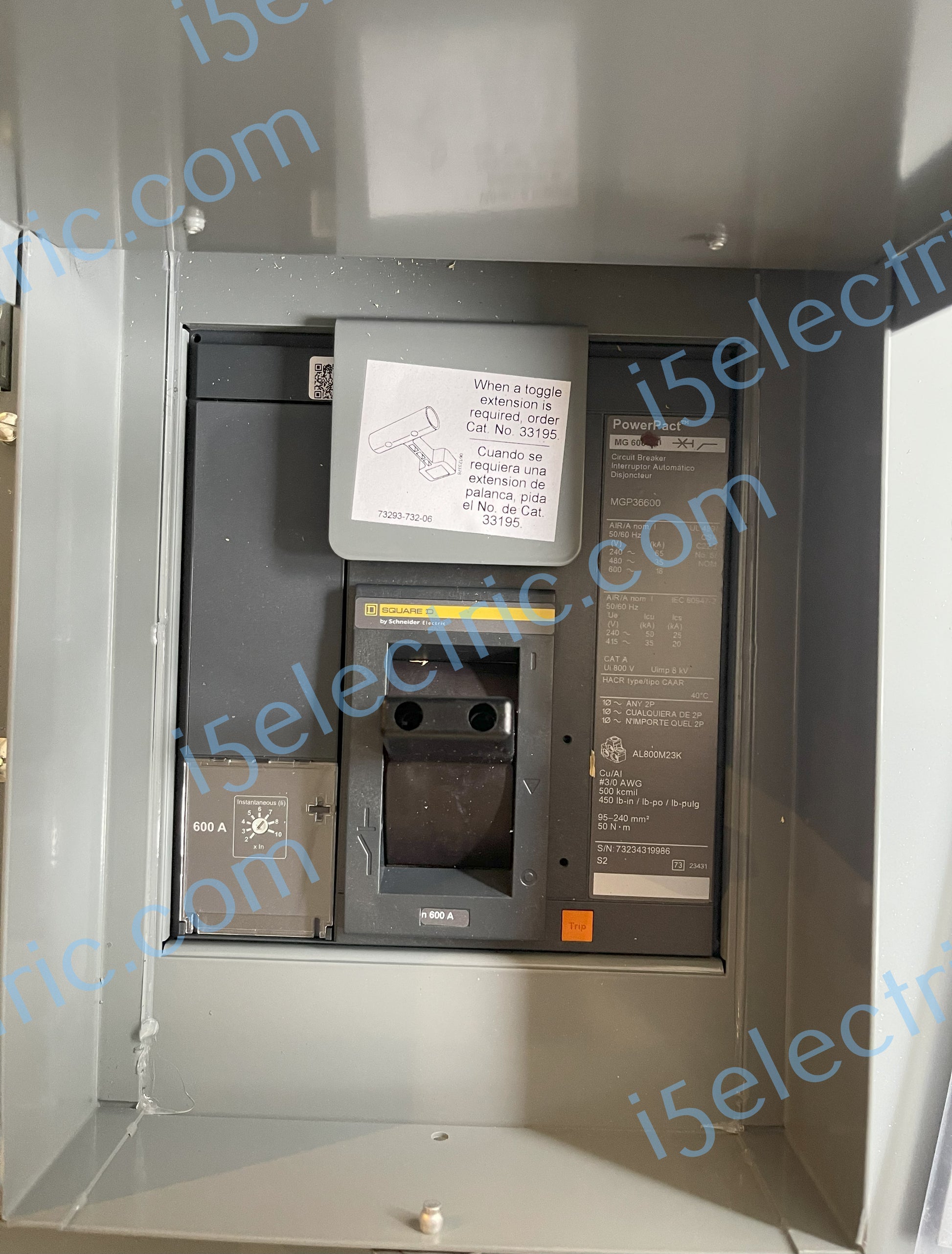 SQUARE D SCHNEIDER EZM3600CB 600 AMP 3 PHASE EZM METER MAIN CIRCUIT BR