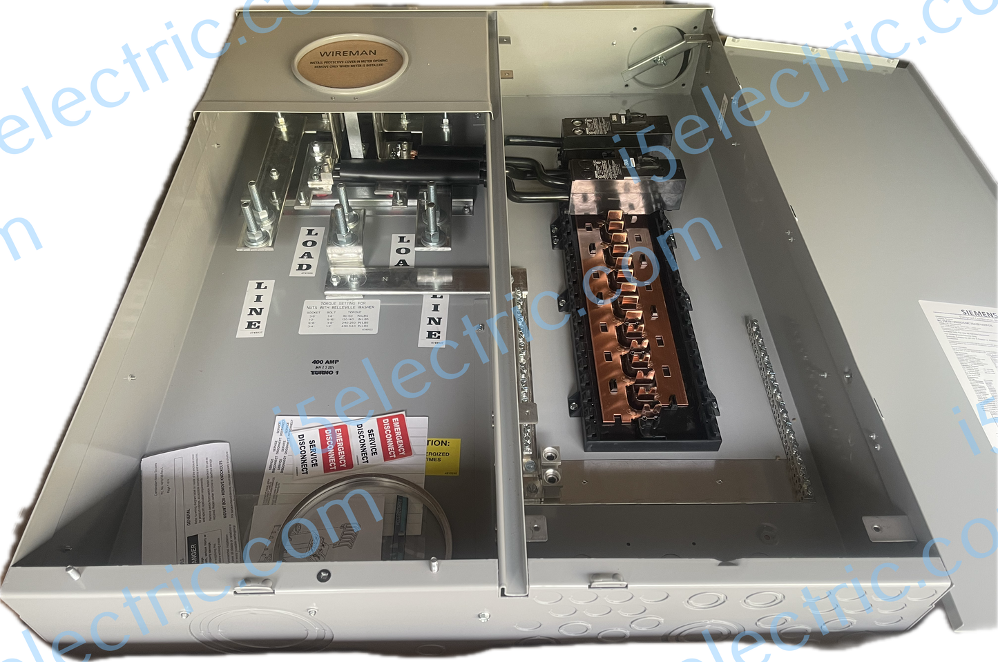400 / 320 Amp Siemens MC3042B1400SDS Meter Socket Meter Main Load Center Combo EUSERC