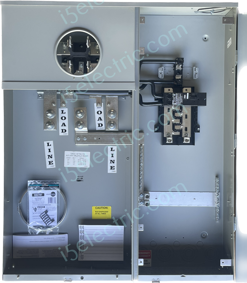 400 / 320 Amp Siemens MC0816B1400SCS Meter Base Socket Main Load Cente