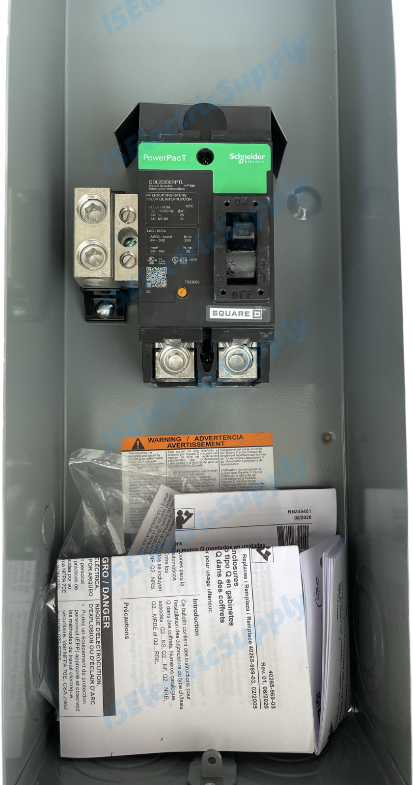 200 Amp Outdoor Main Breaker Panel / Service Disconnect Square D Q2200MRBE